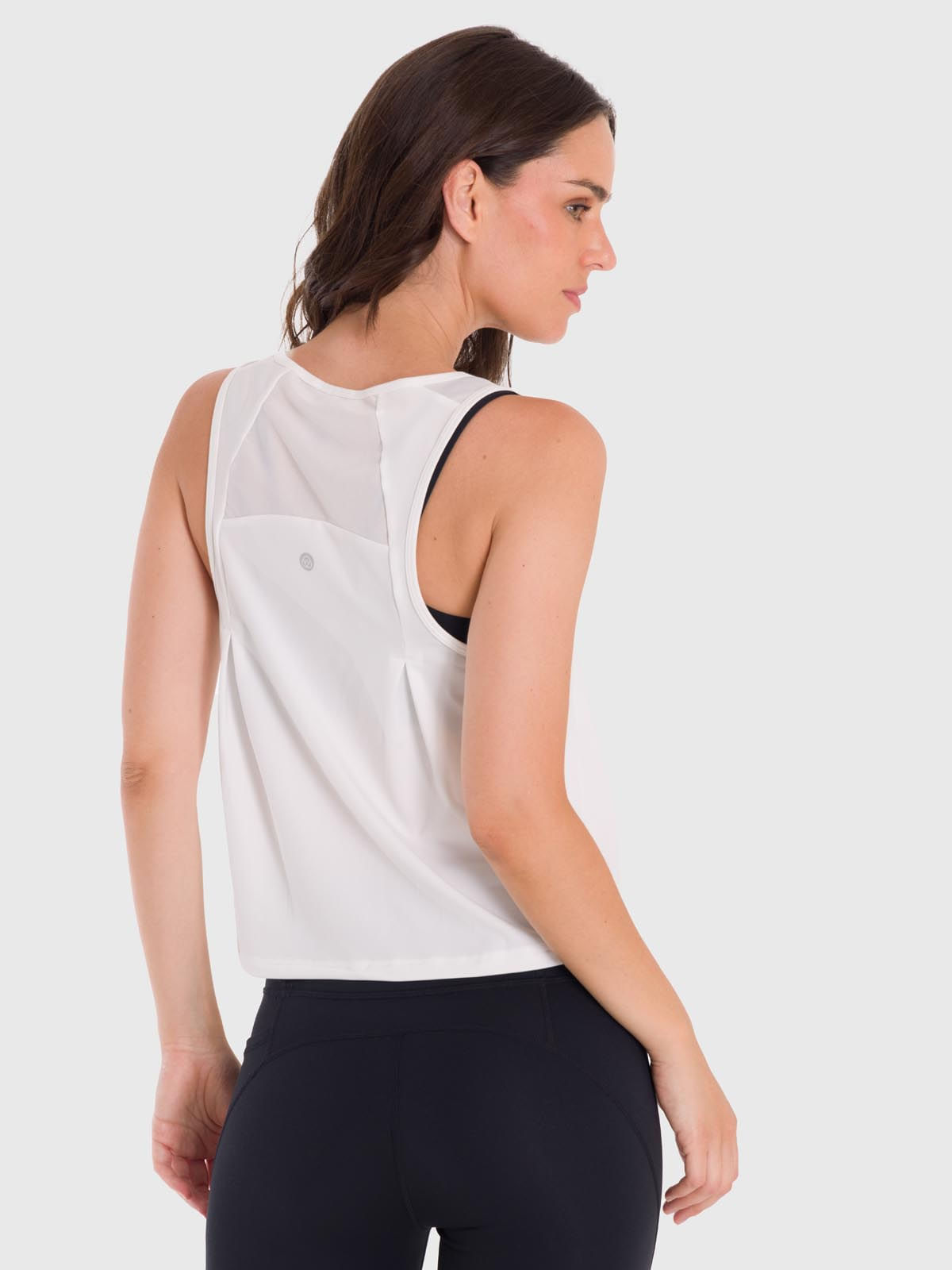Polo-Sin-Mangas-Para-Mujer-Vest-Zia-Blanco-Bsoul