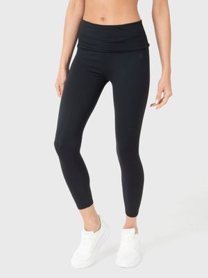 Legging Para Mujer Ankle Foldover Negro Bsoul