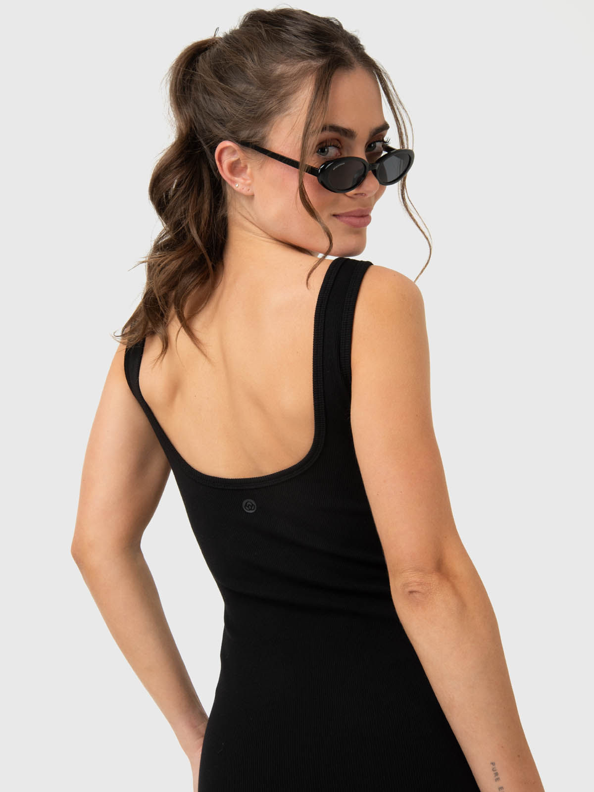 Vestido-Para-Mujer-Long-Cotton-Negro-Bsoul