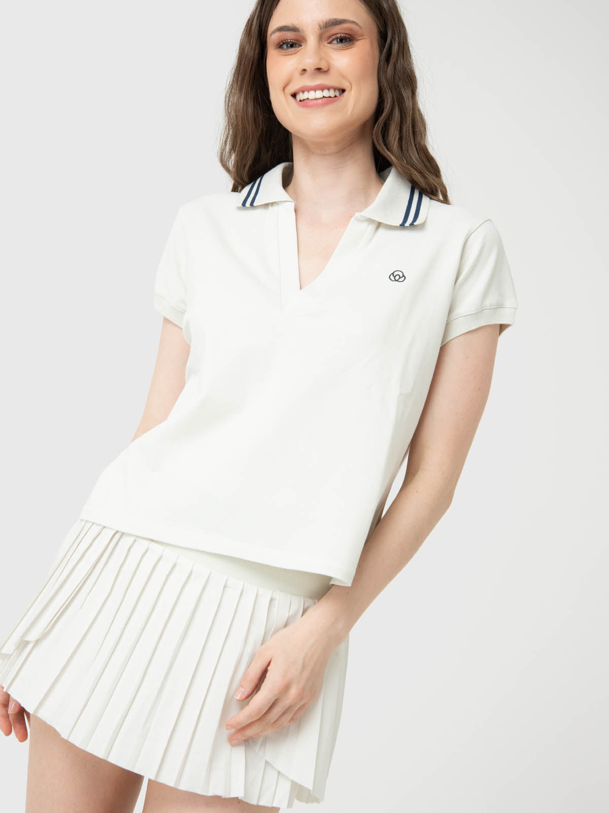 Polo-Manga-Corta-Para-Mujer-Heritage-Aloe-Blanco-Bsoul
