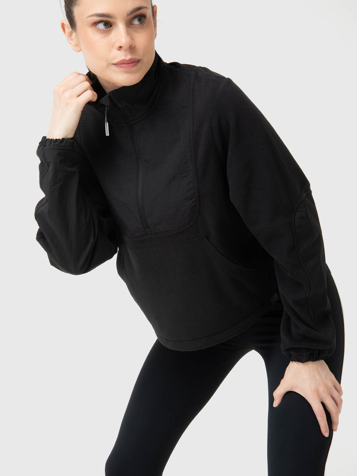 Polar-Para-Mujer-Mid-Zip-Negro-Bsoul
