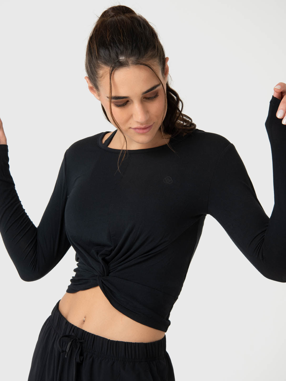 Polo-Manga-Larga-Para-Mujer-Modal-Aloe-Negro-Bsoul