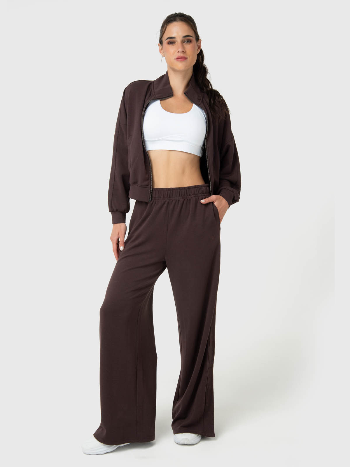 Polera-Para-Mujer-Modal-Full-Zip-Aloe-Marron-Bsoul