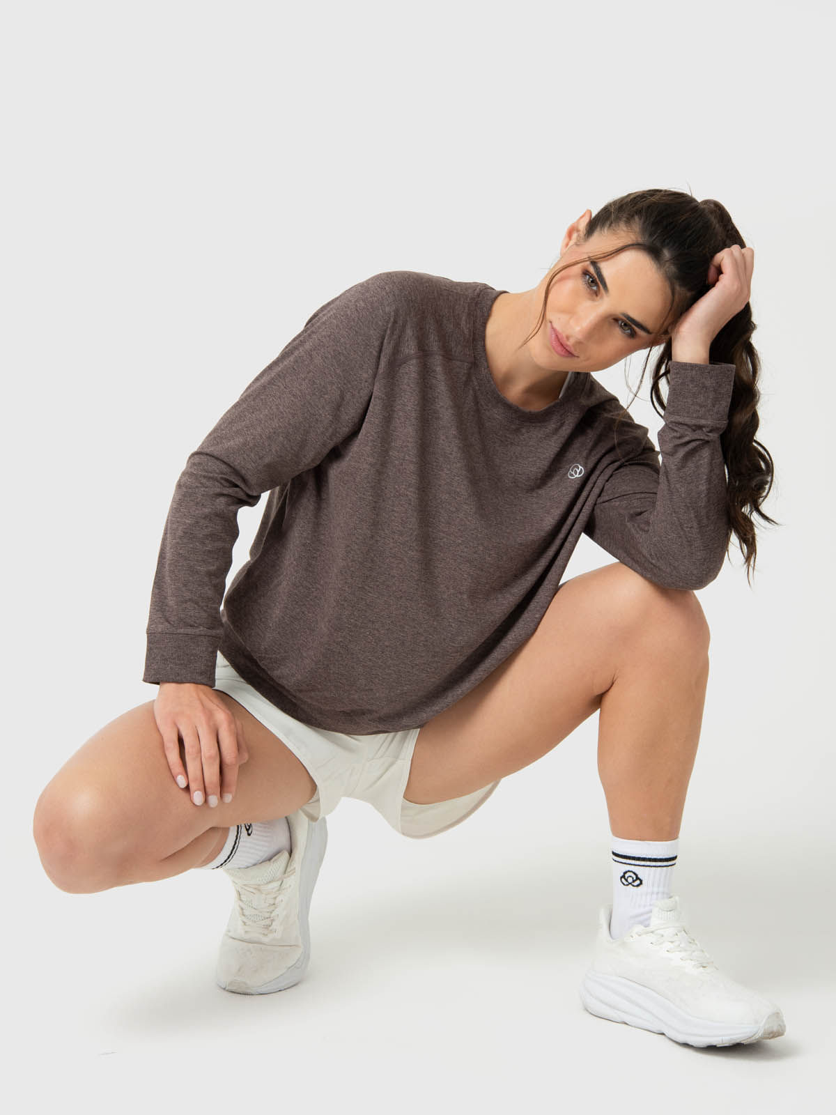 Polera-Para-Mujer-Crew-Neck-Marron-Bsoul