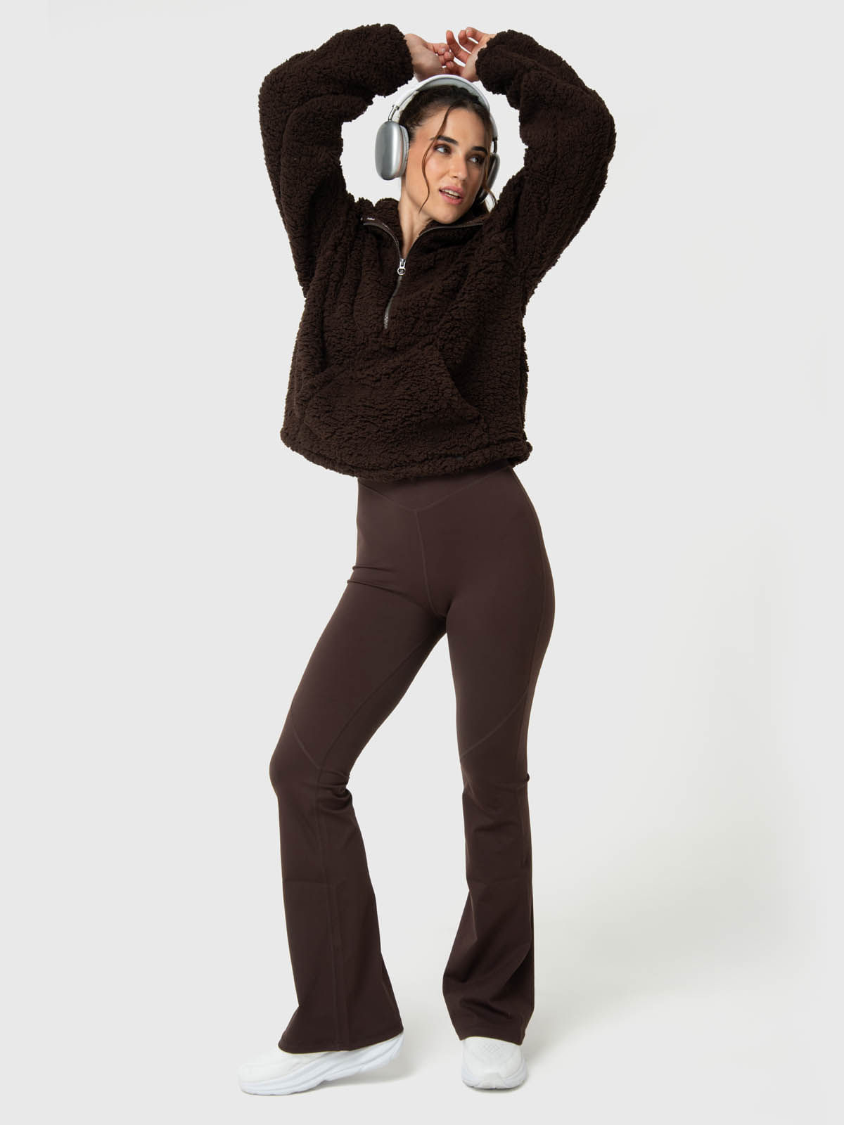 Polar-Para-Mujer-Mid-Zip-Sherpa-Marron-Bsoul