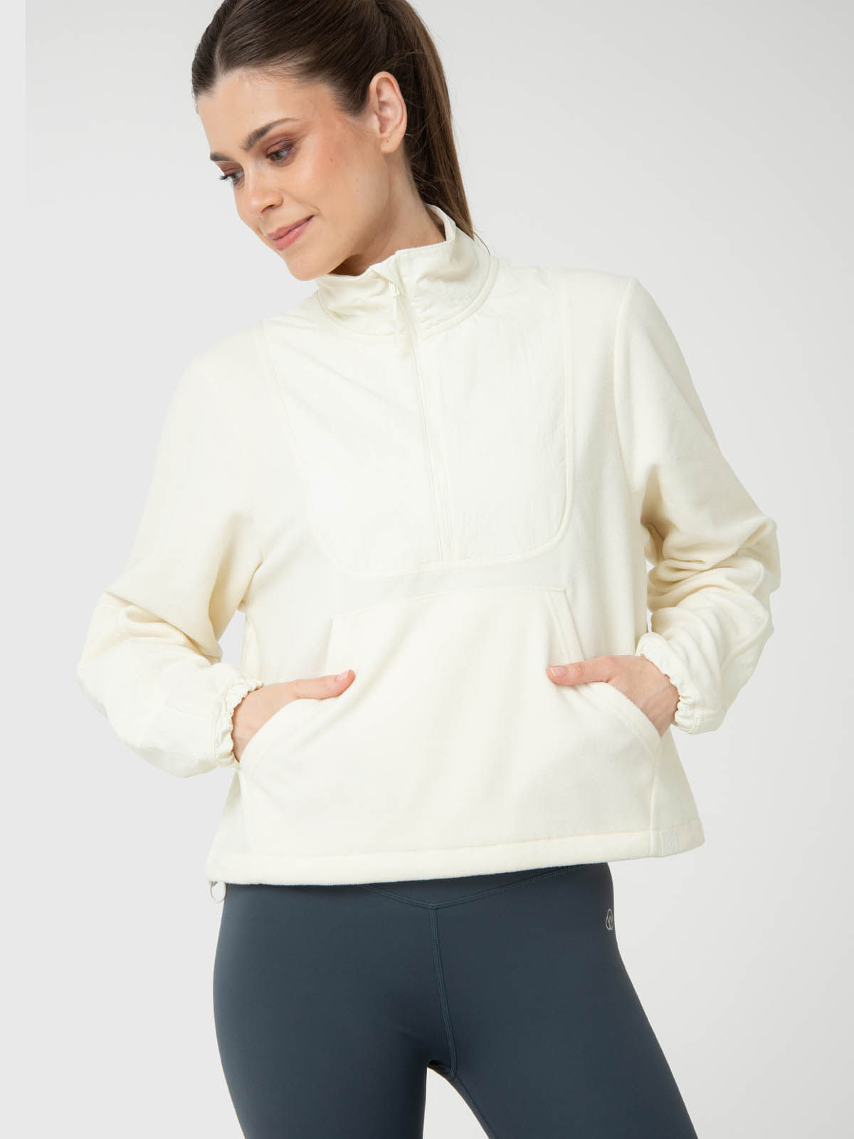 Polar-Para-Mujer-Mid-Zip-Blanco-Bsoul