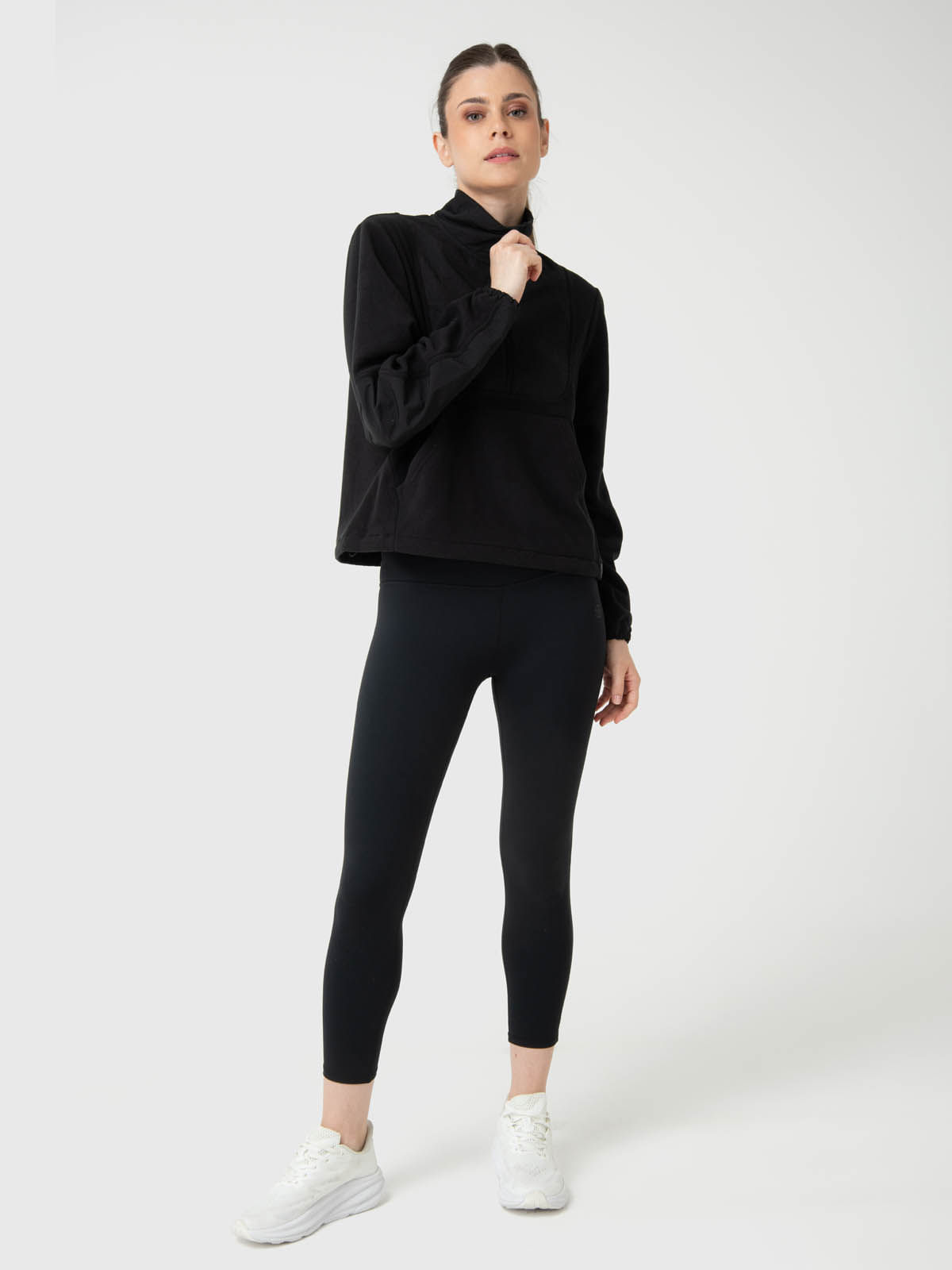 Polar-Para-Mujer-Mid-Zip-Negro-Bsoul