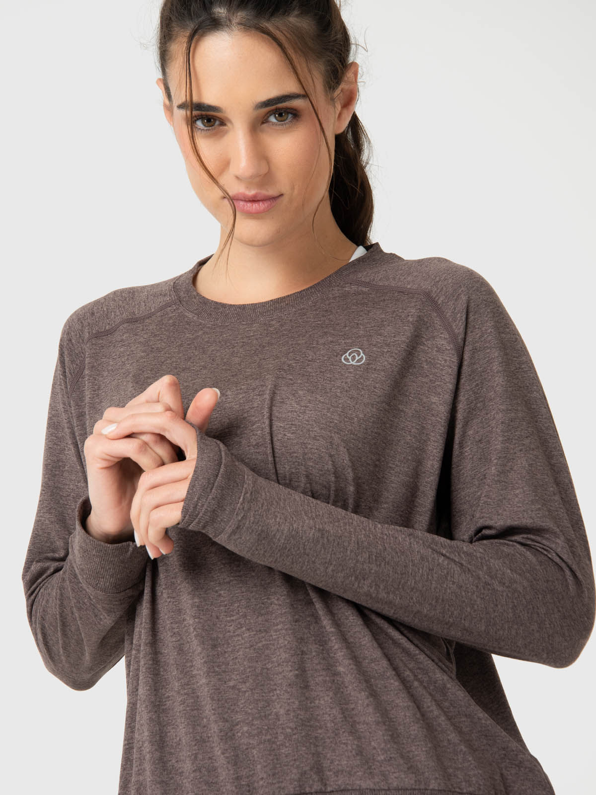 Polera-Para-Mujer-Crew-Neck-Marron-Bsoul