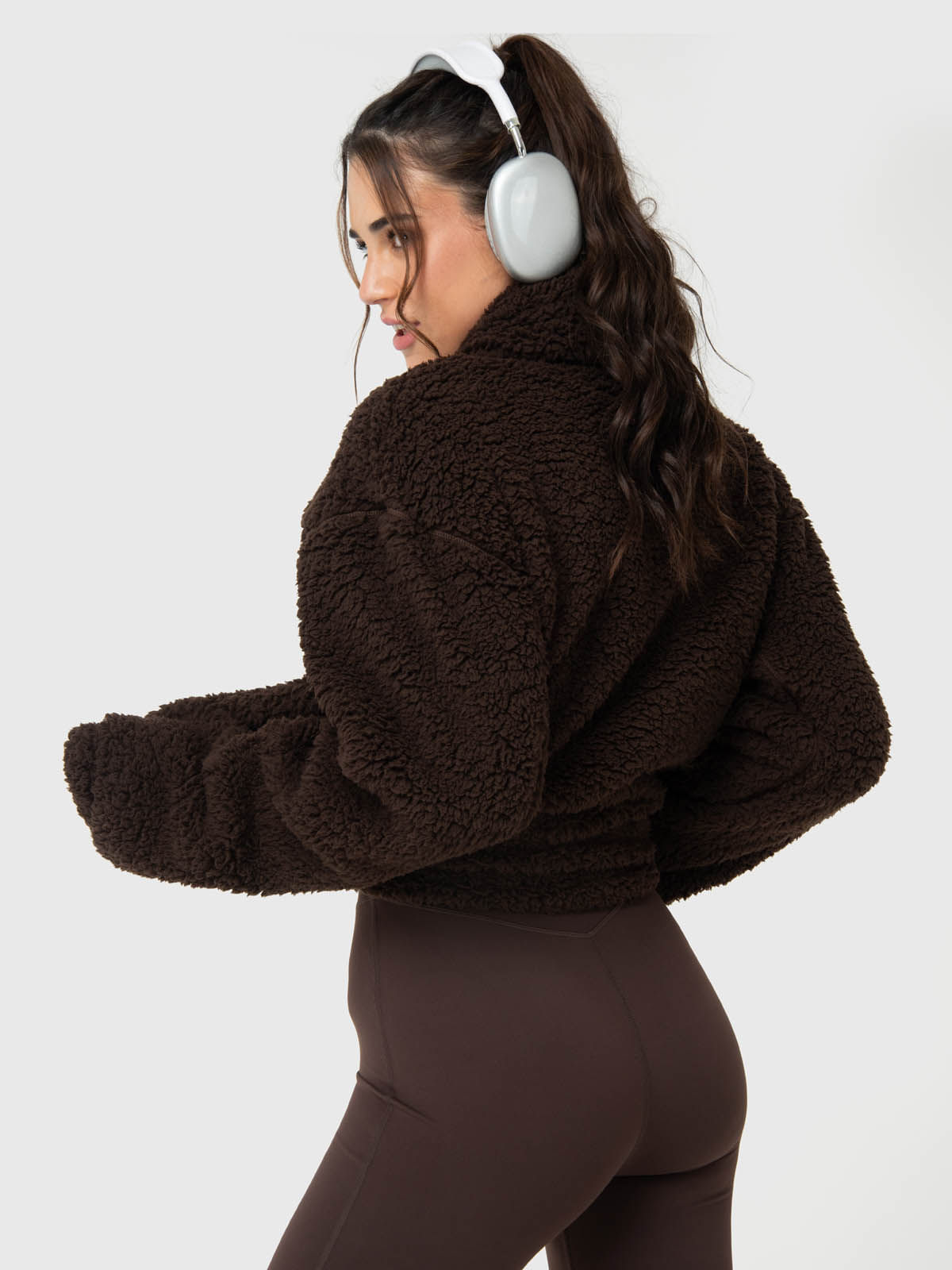 Polar-Para-Mujer-Mid-Zip-Sherpa-Marron-Bsoul